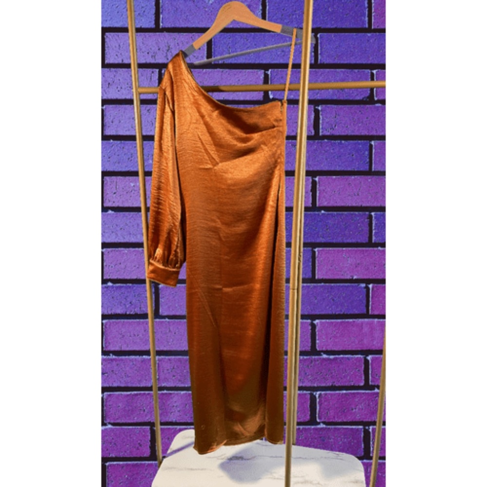 ANTHROPOLOGIE RIVIERA ONE-SHOULDER MAXI DRESS